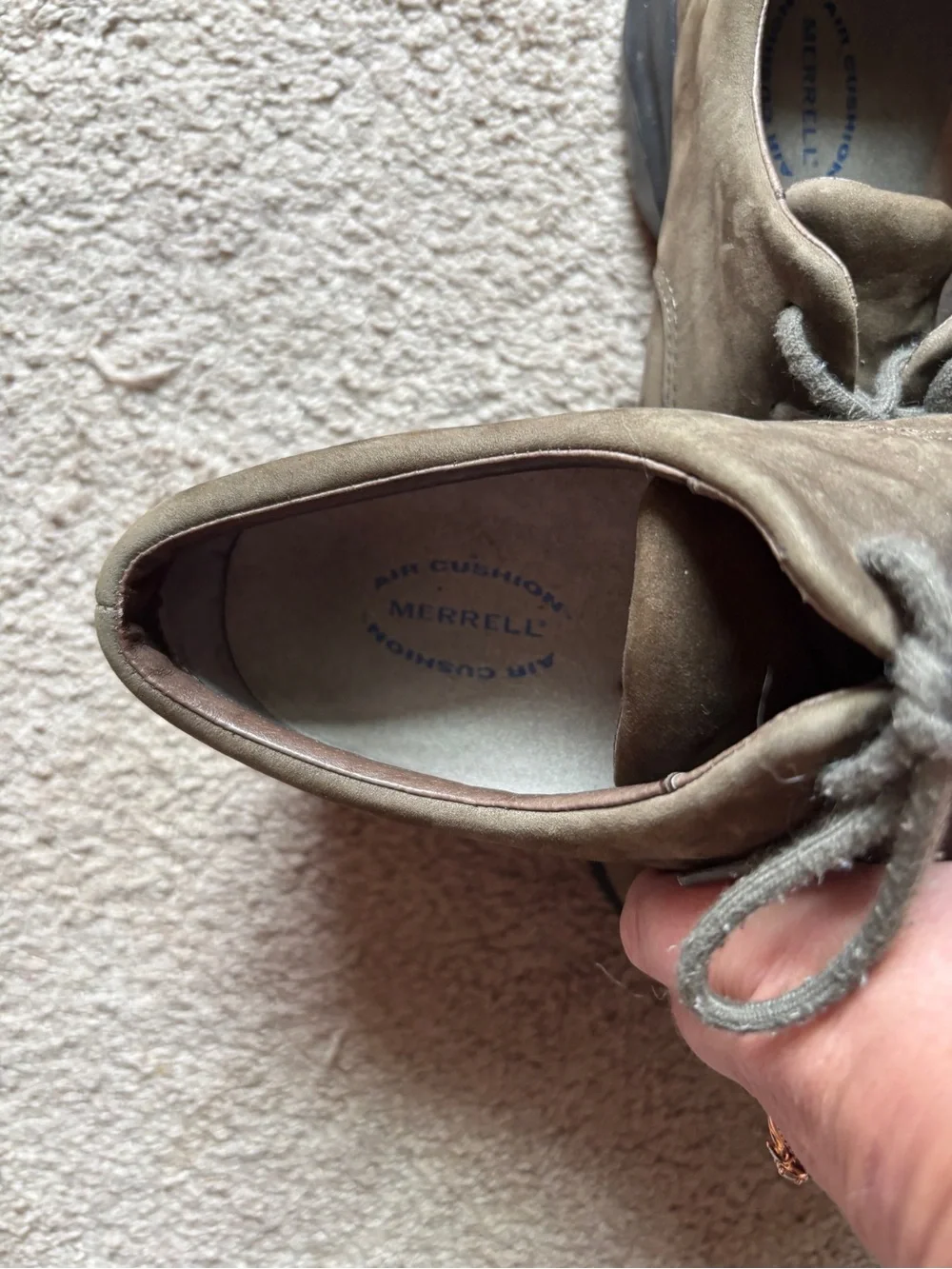Women's Merrell topo lace up  Suede nubuck ankle Boots in dark Taupe